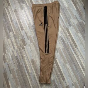Adidas Beige Tiro Joggers with Black Accents